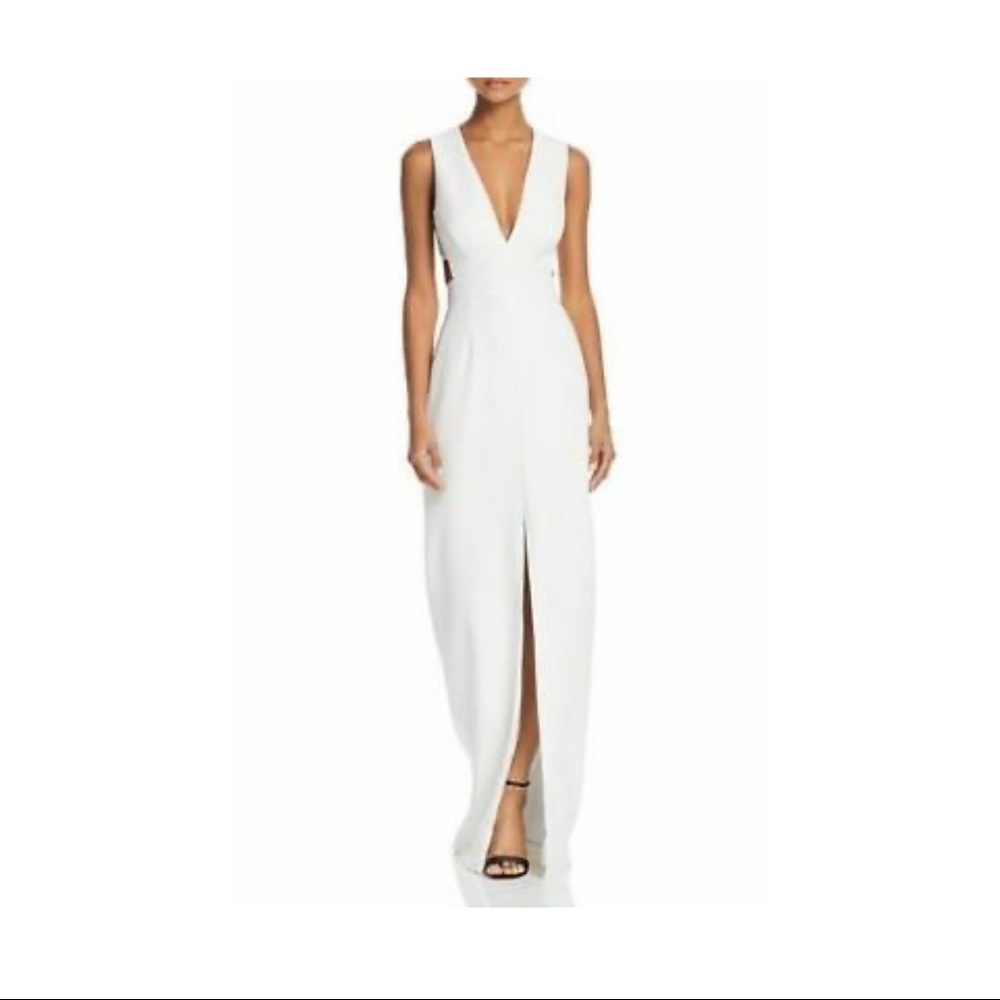 Aidan Mattox - Plunging V-Neck Crepe Sheath Dress - worn once and dry cleaned